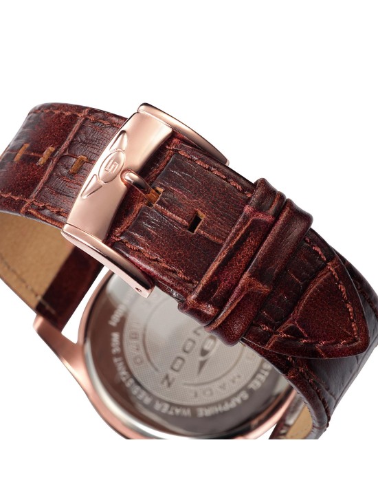 Relógio Sandoz Classic & Slim 81359-90 Suíço Pele Castanha