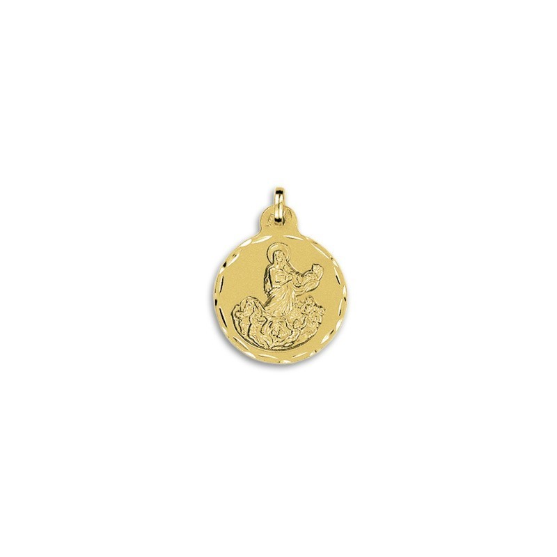 Medalla Redonda Maria Magdalena Oro 18k - Compra Aquí