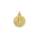 Medalha Redonda de Maria Madalena em Ouro 18k de 21mm