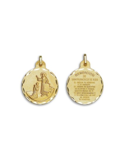 Medalha Redonda São Francisco Ouro 18k - Compre Online Aqui