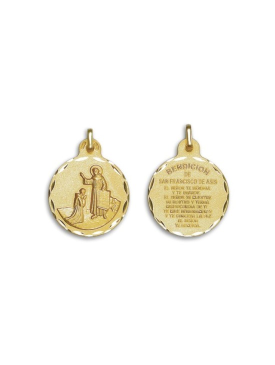 Medalha Redonda São Francisco Ouro 18k - Compre Online Aqui