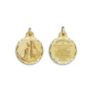 Medalha Redonda da Bênção de São Francisco em Ouro 18k de 21mm
