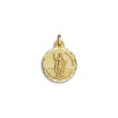 Medalha Redonda de São Expedito em Ouro 18k de 21mm