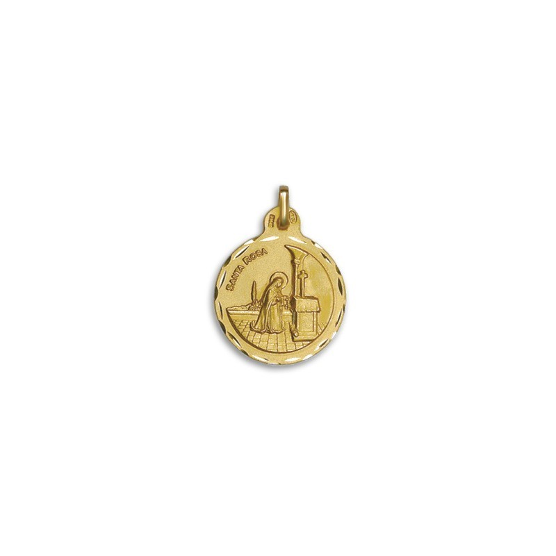 Comprar Medalha de Santa Rosa em Ouro - Joias Exclusivas Online