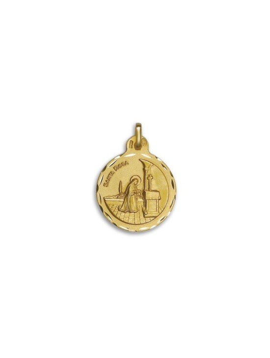 Comprar Medalha de Santa Rosa em Ouro - Joias Exclusivas Online