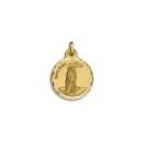 Medalha Redonda de Santa Helena em Ouro 18k de 21mm