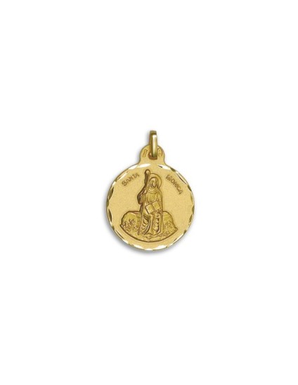 Medalla Santa Monica Oro 18k + Envío Rápido