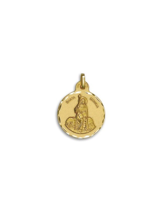 Medalha Santa Mónica Ouro 18k com Envio Rápido Garantido