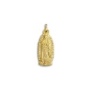 Medalha da Virgem de Guadalupe do México Silhueta de 29mm em Ouro 18k