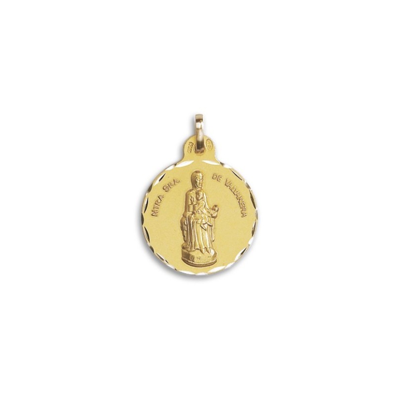 Medalha Redonda Virgem Valvanera Ouro 18k - Preço Exclusivo