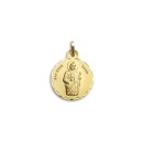 Medalha Redonda de São Judas Tadeu em Ouro 18k de 21mm