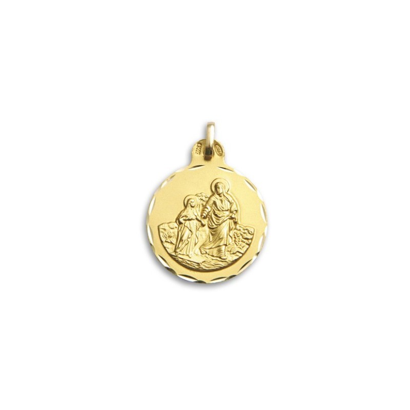 Medalha Patriarca São Joaquim Ouro 18k com Envio Grátis