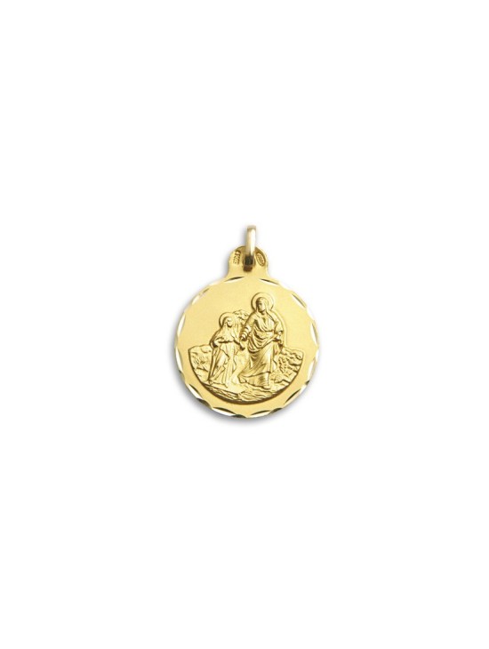 Medalha Patriarca São Joaquim Ouro 18k com Envio Grátis
