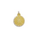 Medalha Redonda da Virgem dos Reis de Sevilha em Ouro 18k de 21mm