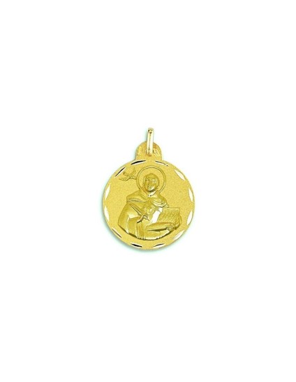 Medalla Redonda Santo Tomás Oro 18k + Envío Gratis