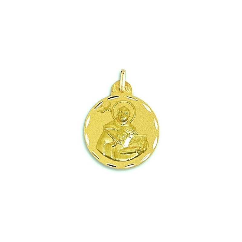 Medalha Redonda Santo Tomás Ouro 18k com Envio Grátis