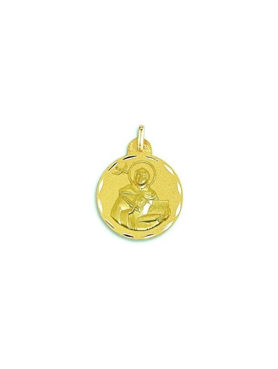 Medalha Redonda Santo Tomás Ouro 18k com Envio Grátis