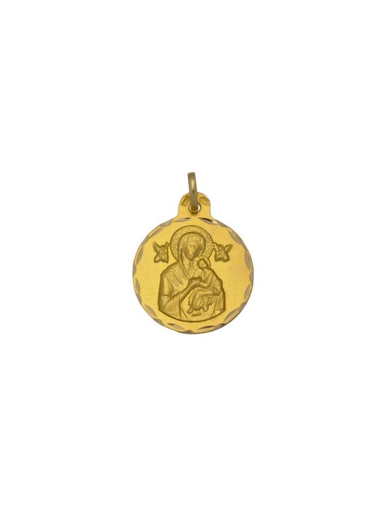 Medalha Virgem do Perpétuo Socorro Redonda Ouro | Joyería Parejo