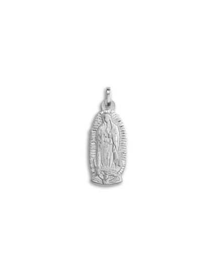 Medalla Virgen de Guadalupe de México Silueta Plata | Joyería Parejo