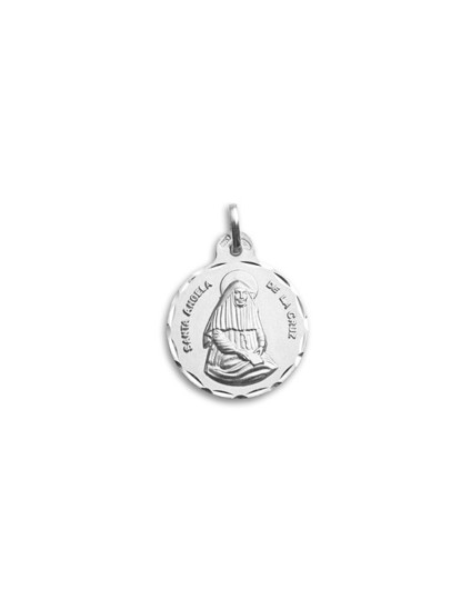 Medalla Redonda Santa Angela de la Cruz Plata 925 - Compra