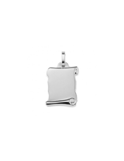 Medalla Pergamino Liso Plata 925 - Joyería Pergamino
