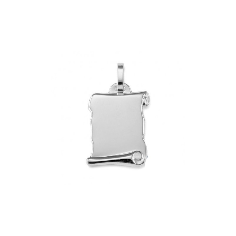 Medalha Pergaminho Lisa Prata 925 - Joyería Pergamino