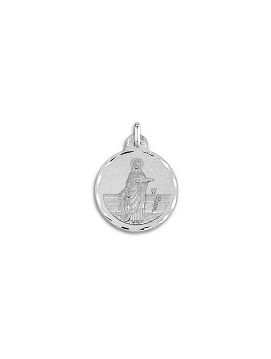 Medalha Santa Catarina em Prata de Lei 21mm | Joyería Parejo