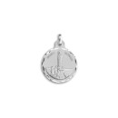 Medalha da Virgem de Fátima Redonda em Prata de Lei 925 mls