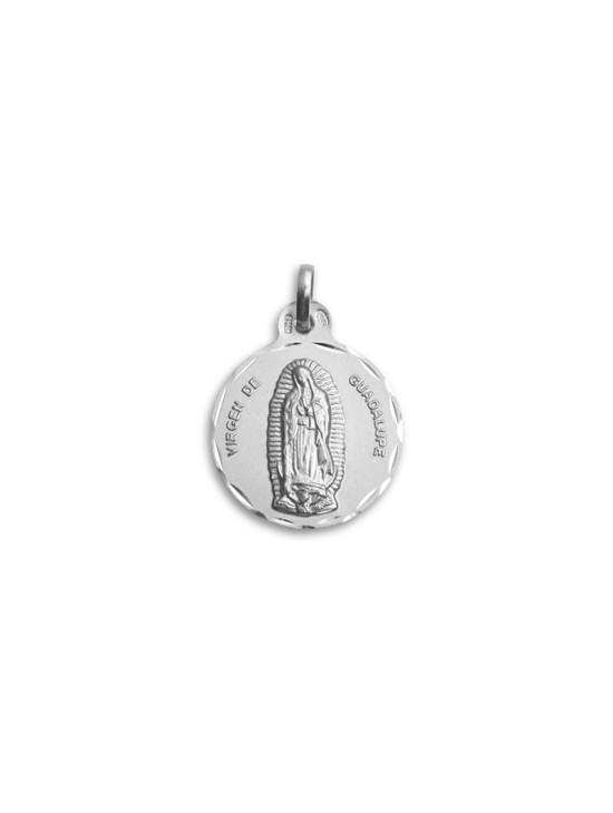Medalha Virgem de Guadalupe Redonda em Prata | Joyería Parejo