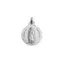 Medalha da Virgem de Guadalupe do México Redonda de 21mm em Prata de Lei 925 mls