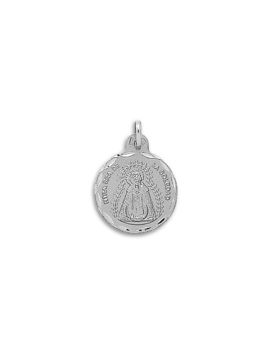 Medalha Virgem da Soledade Redonda em Prata de Lei | Joyería Parejo