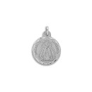 Medalha da Virgem da Solidão Redonda Prata de Lei 925 mls 21 mm