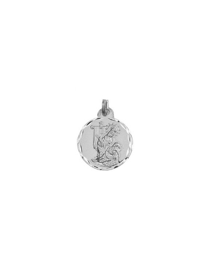 Medalha Redonda Virgem da Caridade Prata de Lei | Joyería Parejo