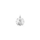 Medalla Redonda de la Virgen de las Angustias en Plata de Ley 925 mls