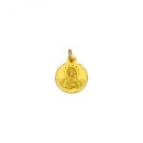 Medalla Redonda de la Virgen Purísima en Oro 18k