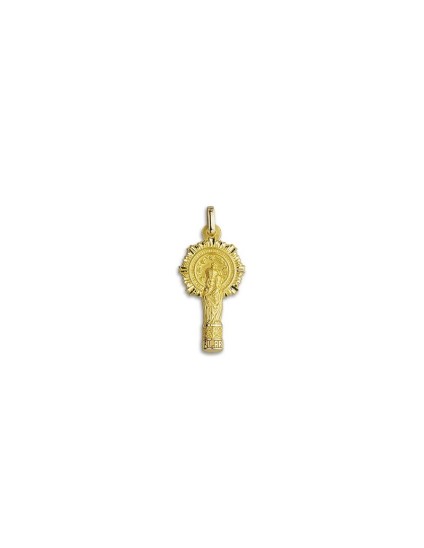 Medalla de la Virgen del Pilar de Zaragoza Silueta Oro 18k