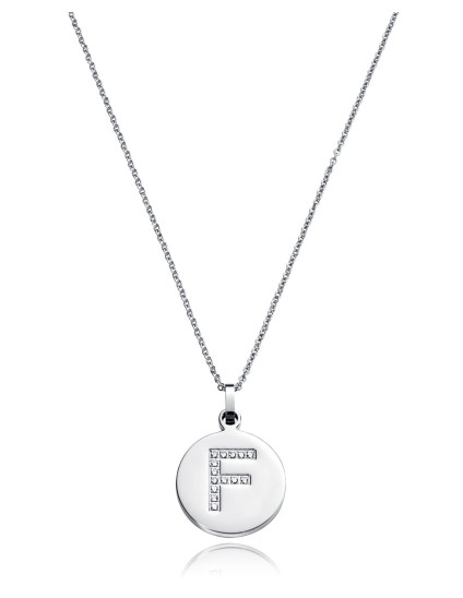 Collar Viceroy Letra F: ¡Compra Ahora! Acero y Circonitas