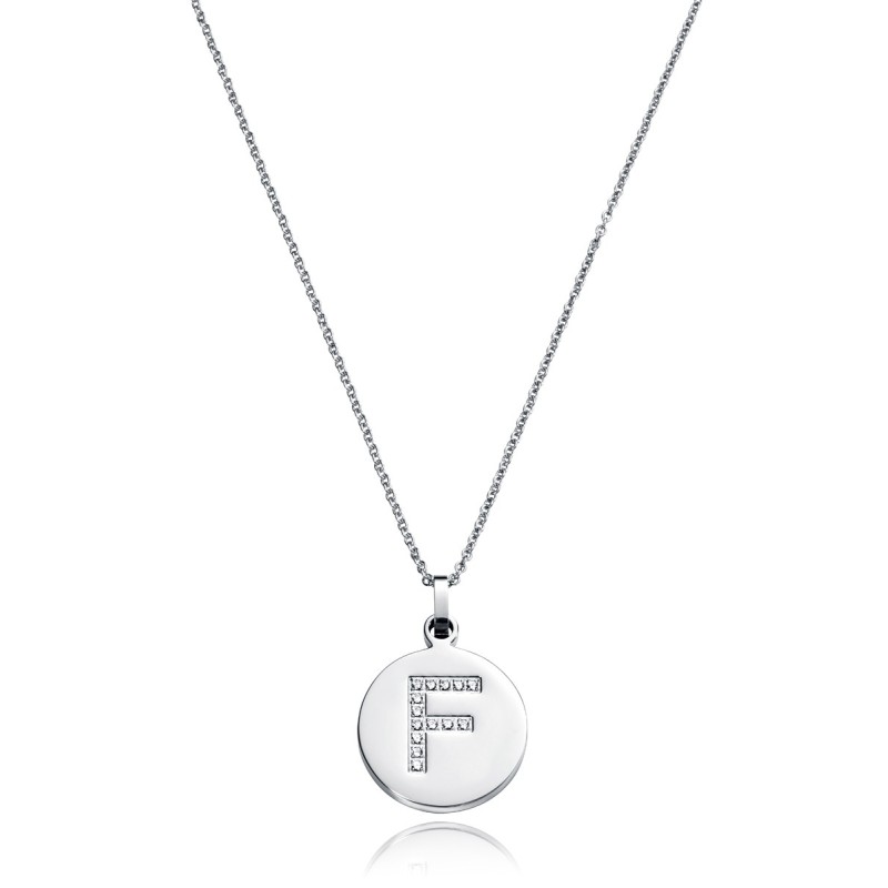 Collar Viceroy Letra F: ¡Compra Ahora! Acero y Circonitas
