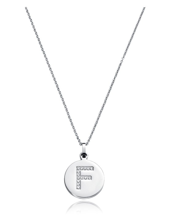 Collar Viceroy Letra F: ¡Compra Ahora! Acero y Circonitas