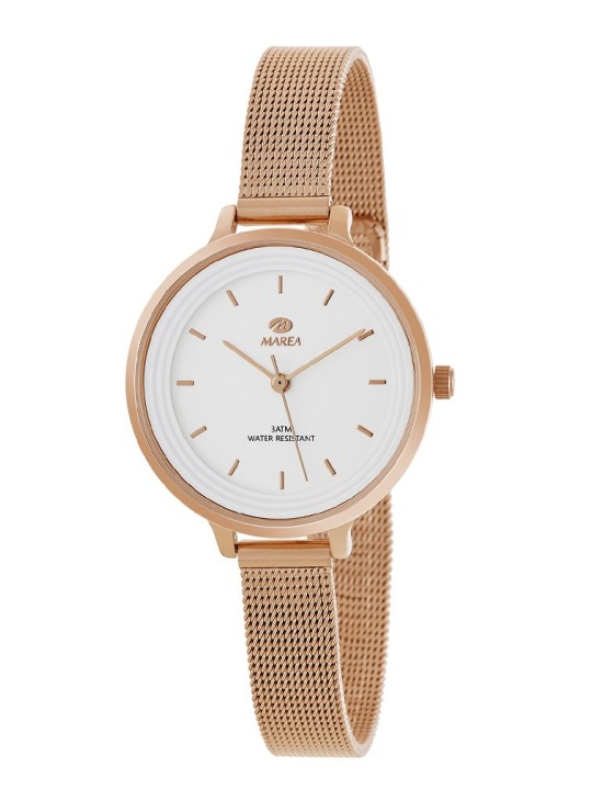 Reloj Marea mujer B41198/14 acero rosado y esfera blanca