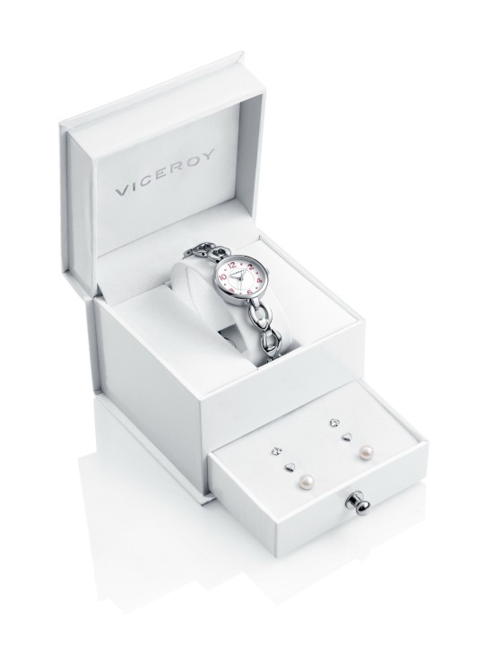 Conjunto Reloj Viceroy Niña Comunión 40946-05 Tres Pendientes Plata | Joyería Parejo