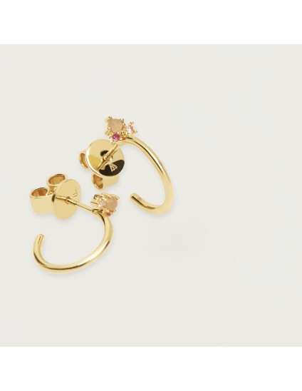 Pendientes P D Paola Libellule Plata Dorado - ¡Envío Gratis!