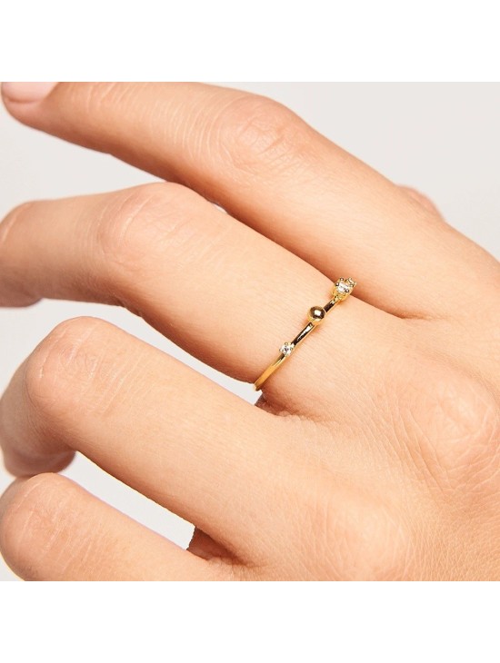 Anillo P D Paola Kaya Plata Dorado Oficial
