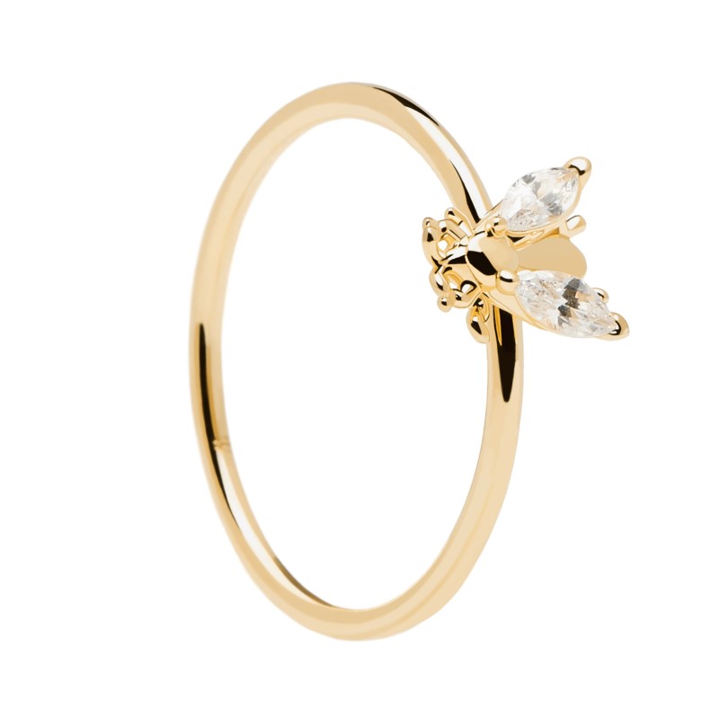 Anillo P D Paola Buzz Plata Dorado Talla 14 + Compra Ahora