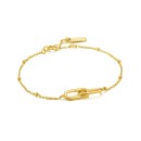 Pulsera Ania Haie Gold Beaded Chain Link B021-01G Plata de Ley