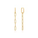 Pendientes Ania Haie Gold Cable Link E021-02G Plata de Ley