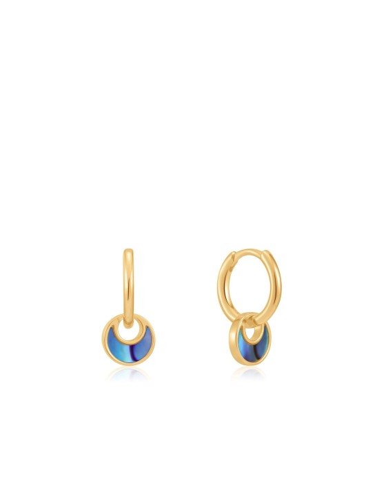 Pendientes Ania Haie Gold Abalone Crescent E027-06G Plata de Ley | Joyería Parejo