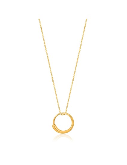 Collar Ania Haie Gold Luxe Circle N024-01G Plata de Ley