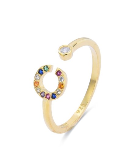 Anillo Luxenter Letra C H2046Y20C00 Plata de Ley Dorada