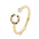Anillo Luxenter Letra C H2046Y20C00 Plata de Ley Dorada